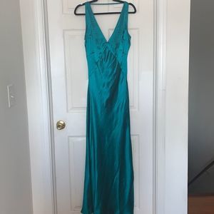 ASOS Teal Sleeveless Formal Gown